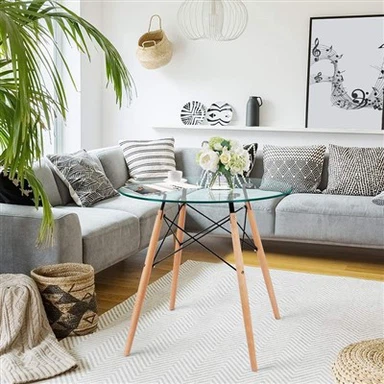 Eames Cam Yemek Masası